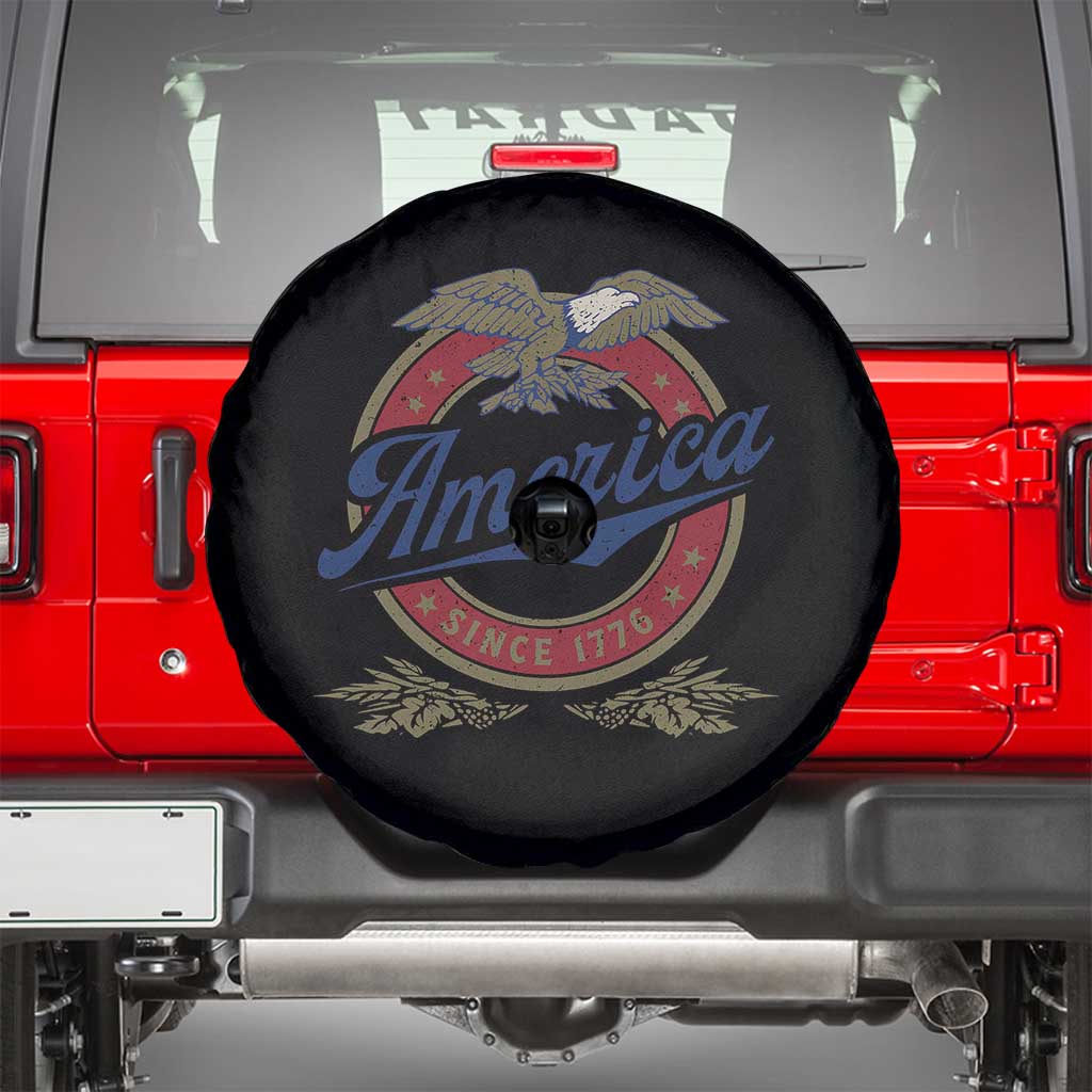 America Since 1776 Spare Tire Cover 4th of July Retro Vintage Patriotic Eagle Pride - Wonder Print Shop