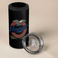 America Since 1776 4 in 1 Can Cooler Tumbler 4th of July Retro Vintage Patriotic Eagle Pride - Wonder Print Shop