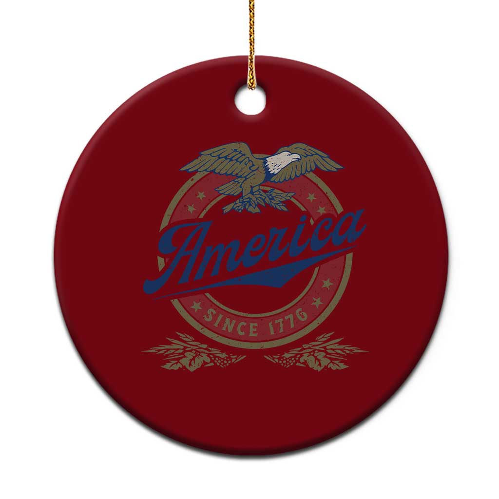 America Since 1776 Ceramic Ornament 4th of July Retro Vintage Patriotic Eagle Pride - Wonder Print Shop