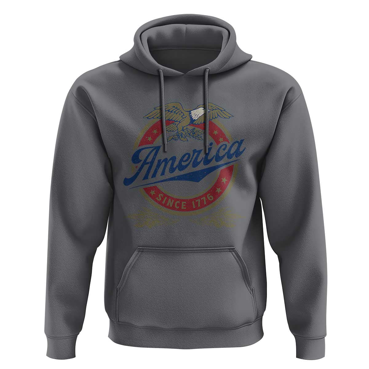 America Since 1776 Hoodie 4th of July Retro Vintage Patriotic Eagle Pride - Wonder Print Shop