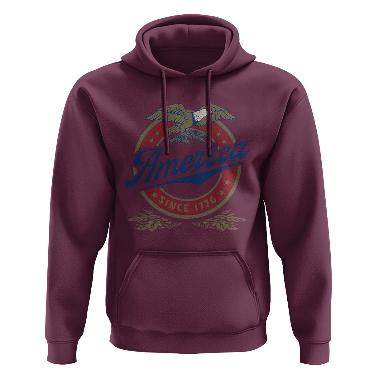 America Since 1776 Hoodie 4th of July Retro Vintage Patriotic Eagle Pride - Wonder Print Shop