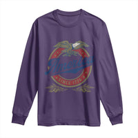 America Since 1776 Long Sleeve Shirt 4th of July Retro Vintage Patriotic Eagle Pride - Wonder Print Shop