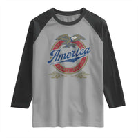 America Since 1776 Raglan Shirt 4th of July Retro Vintage Patriotic Eagle Pride - Wonder Print Shop