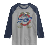 America Since 1776 Raglan Shirt 4th of July Retro Vintage Patriotic Eagle Pride - Wonder Print Shop