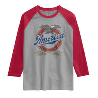 America Since 1776 Raglan Shirt 4th of July Retro Vintage Patriotic Eagle Pride - Wonder Print Shop