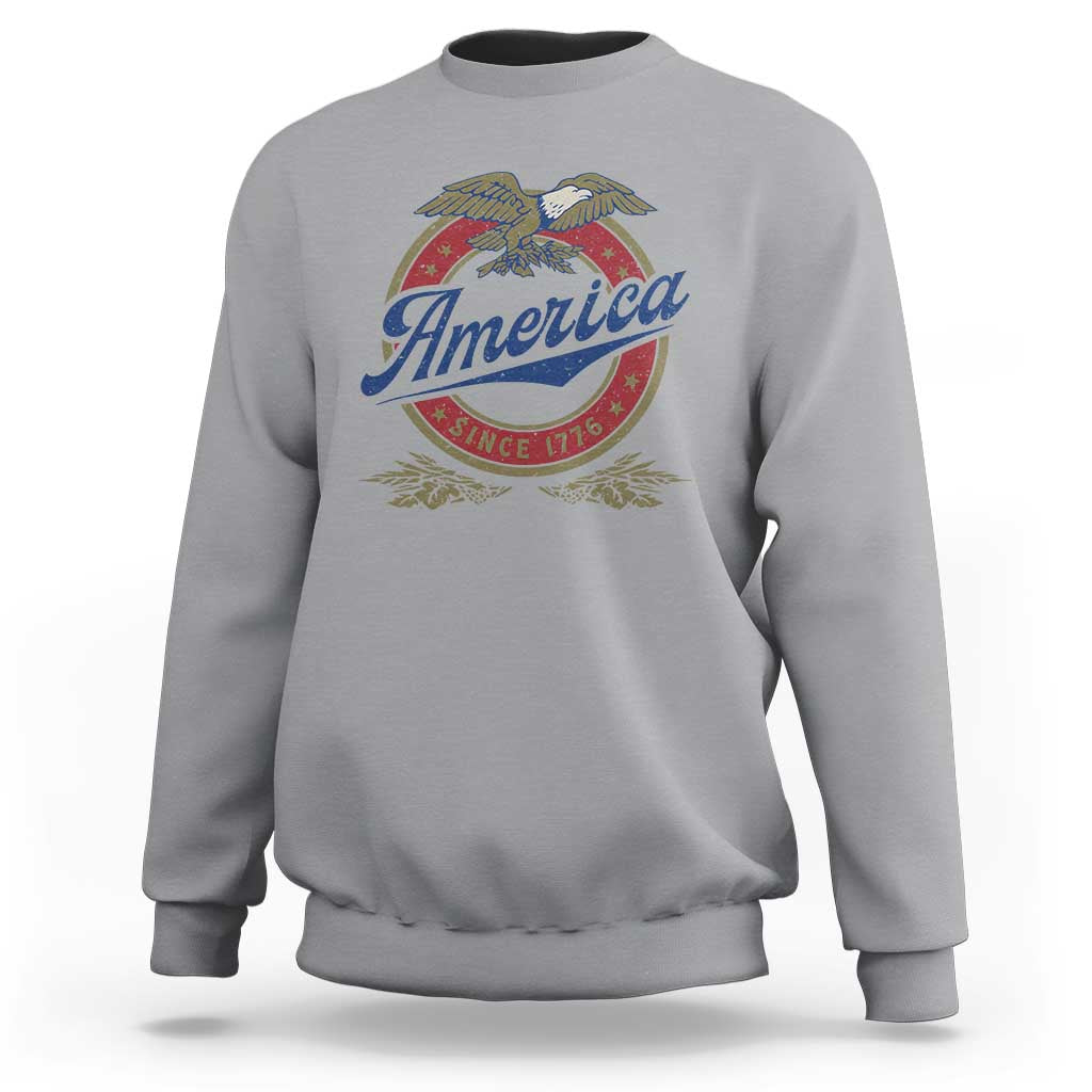 America Since 1776 Sweatshirt 4th of July Retro Vintage Patriotic Eagle Pride - Wonder Print Shop
