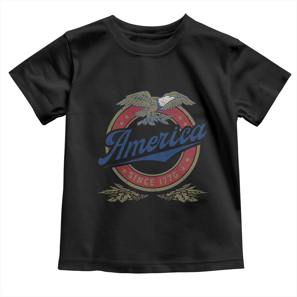 America Since 1776 Toddler T Shirt 4th of July Retro Vintage Patriotic Eagle Pride - Wonder Print Shop