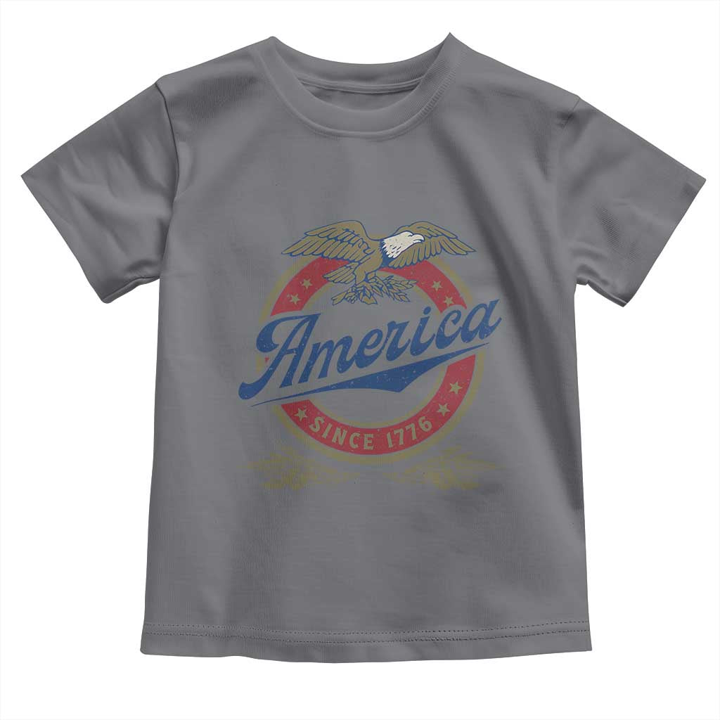 America Since 1776 Toddler T Shirt 4th of July Retro Vintage Patriotic Eagle Pride - Wonder Print Shop