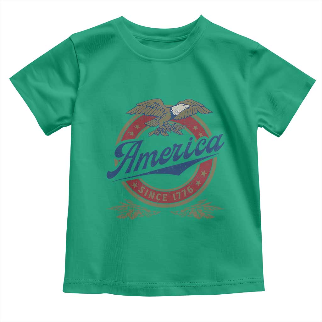 America Since 1776 Toddler T Shirt 4th of July Retro Vintage Patriotic Eagle Pride - Wonder Print Shop