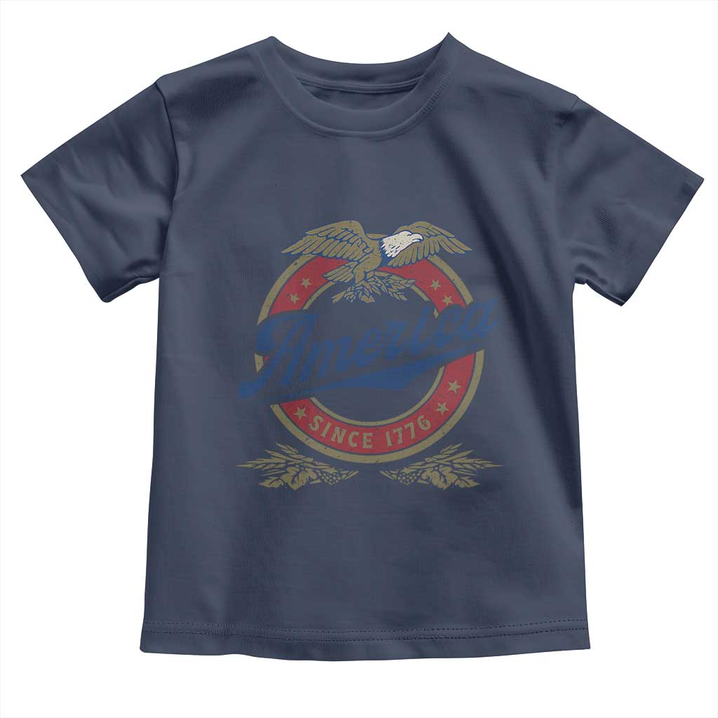America Since 1776 Toddler T Shirt 4th of July Retro Vintage Patriotic Eagle Pride - Wonder Print Shop