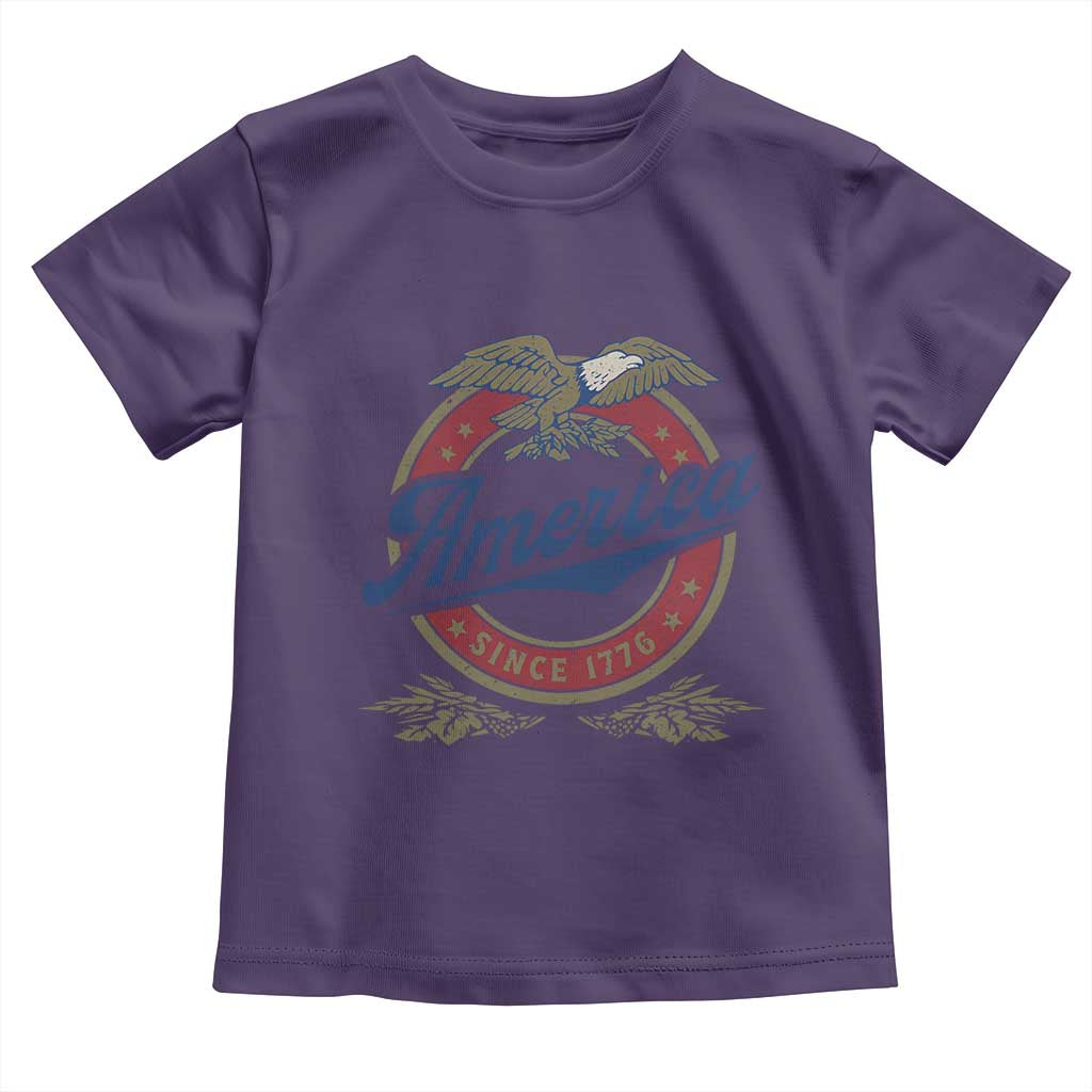 America Since 1776 Toddler T Shirt 4th of July Retro Vintage Patriotic Eagle Pride - Wonder Print Shop