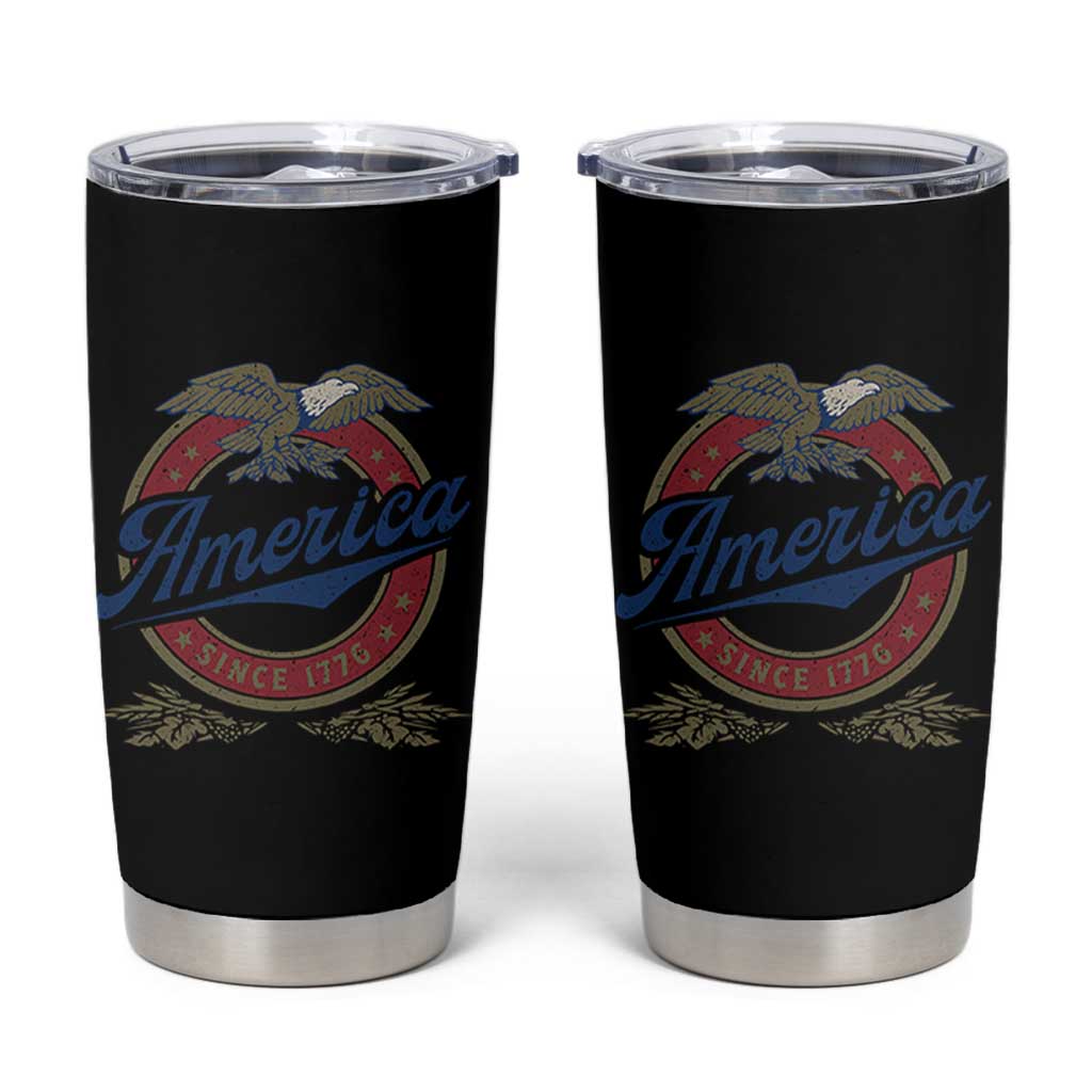 America Since 1776 Tumbler Cup 4th of July Retro Vintage Patriotic Eagle Pride - Wonder Print Shop