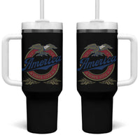 America Since 1776 Tumbler With Handle 4th of July Retro Vintage Patriotic Eagle Pride - Wonder Print Shop