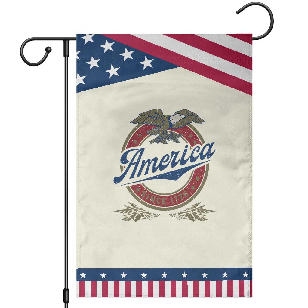 America Since 1776 Garden Flag 4th of July Retro Vintage Patriotic Eagle Pride
