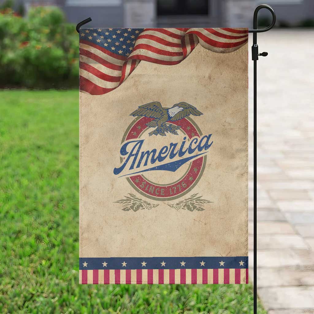 America Since 1776 Garden Flag 4th of July Retro Vintage Patriotic Eagle Pride