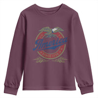 America Since 1776 Youth Sweatshirt 4th of July Retro Vintage Patriotic Eagle Pride - Wonder Print Shop