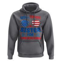 Will Trade Sister for Firecrackers Hoodie Funny 4th of July Patriotic Humor - Wonder Print Shop