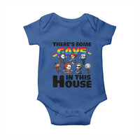 There's Some Gays in This House Baby Onesie Funny LGBTQ+ Horror Character Pride Mashup - Wonder Print Shop