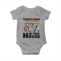 There's Some Gays in This House Baby Onesie Funny LGBTQ+ Horror Character Pride Mashup - Wonder Print Shop