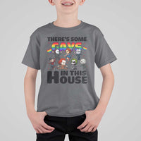 There's Some Gays in This House T Shirt For Kid Funny LGBTQ+ Horror Character Pride Mashup - Wonder Print Shop