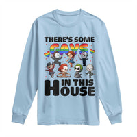 There's Some Gays in This House Long Sleeve Shirt Funny LGBTQ+ Horror Character Pride Mashup - Wonder Print Shop