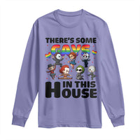 There's Some Gays in This House Long Sleeve Shirt Funny LGBTQ+ Horror Character Pride Mashup - Wonder Print Shop