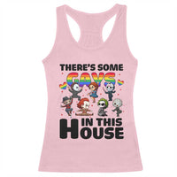 There's Some Gays in This House Racerback Tank Top Funny LGBTQ+ Horror Character Pride Mashup - Wonder Print Shop