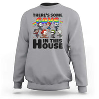 There's Some Gays in This House Sweatshirt Funny LGBTQ+ Horror Character Pride Mashup - Wonder Print Shop