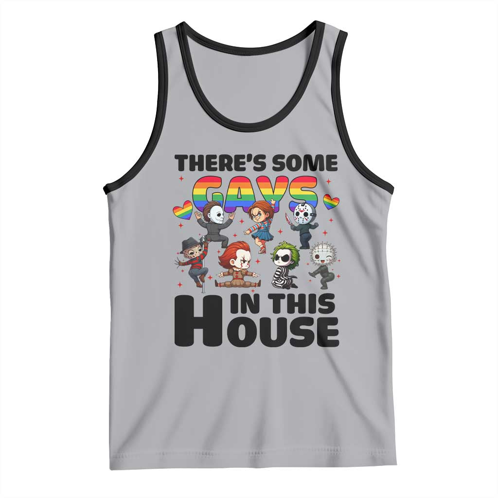 There's Some Gays in This House Tank Top Funny LGBTQ+ Horror Character Pride Mashup - Wonder Print Shop
