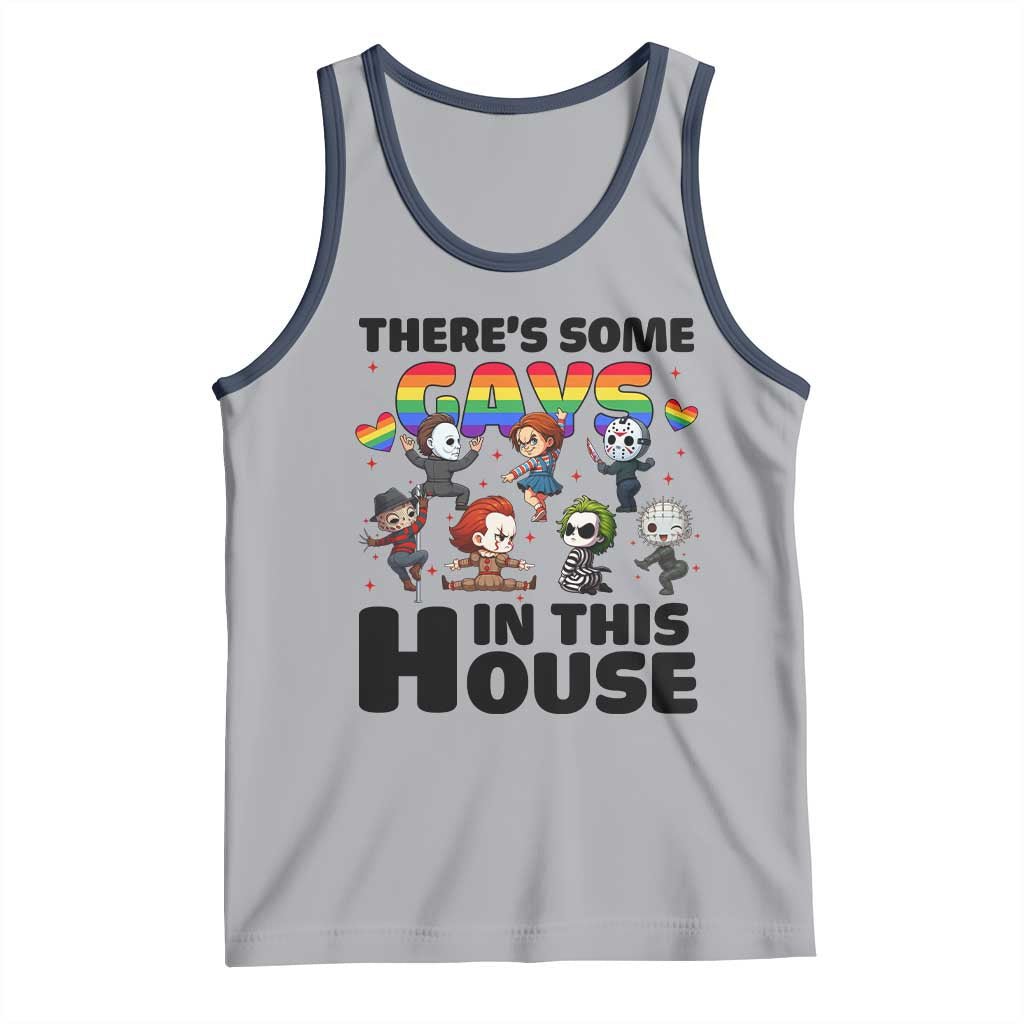 There's Some Gays in This House Tank Top Funny LGBTQ+ Horror Character Pride Mashup - Wonder Print Shop