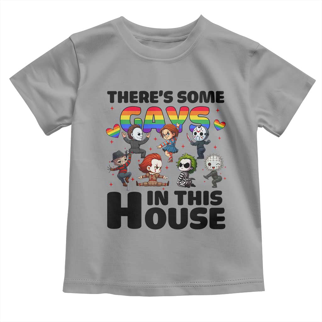 There's Some Gays in This House Toddler T Shirt Funny LGBTQ+ Horror Character Pride Mashup - Wonder Print Shop