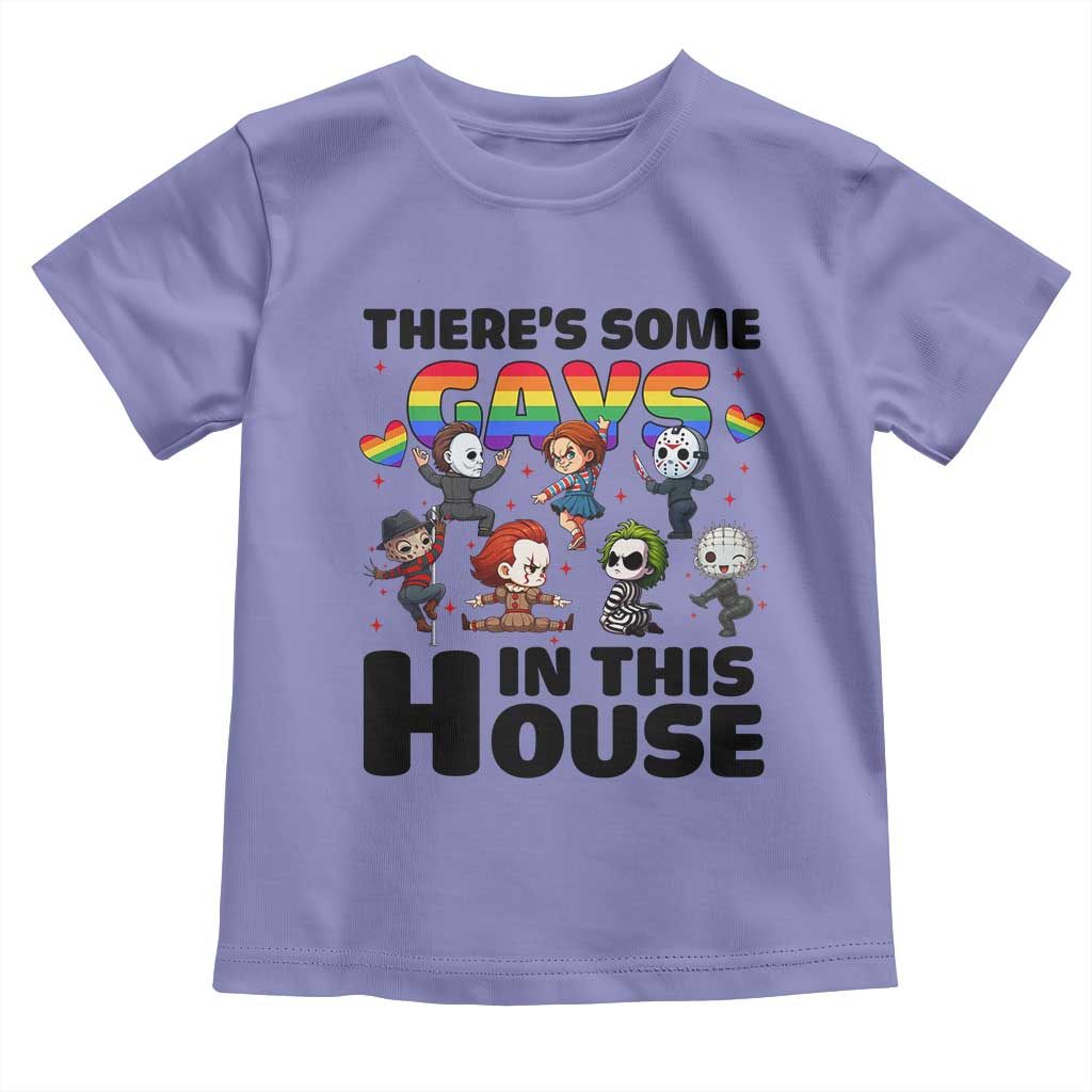 There's Some Gays in This House Toddler T Shirt Funny LGBTQ+ Horror Character Pride Mashup - Wonder Print Shop