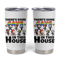 There's Some Gays in This House Tumbler Cup Funny LGBTQ+ Horror Character Pride Mashup - Wonder Print Shop