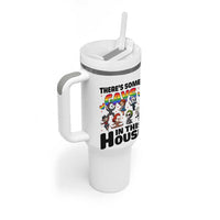 There's Some Gays in This House Tumbler With Handle Funny LGBTQ+ Horror Character Pride Mashup - Wonder Print Shop