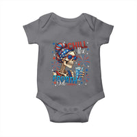 Chill the Fourth Out Skeleton Baby Onesie Funny Patriotic 4th of July Fireworks Party - Wonder Print Shop