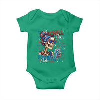 Chill the Fourth Out Skeleton Baby Onesie Funny Patriotic 4th of July Fireworks Party - Wonder Print Shop