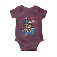 Chill the Fourth Out Skeleton Baby Onesie Funny Patriotic 4th of July Fireworks Party - Wonder Print Shop