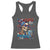Chill the Fourth Out Skeleton Racerback Tank Top Funny Patriotic 4th of July Fireworks Party - Wonder Print Shop
