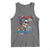 Chill the Fourth Out Skeleton Tank Top Funny Patriotic 4th of July Fireworks Party - Wonder Print Shop