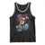Chill the Fourth Out Skeleton Tank Top Funny Patriotic 4th of July Fireworks Party - Wonder Print Shop