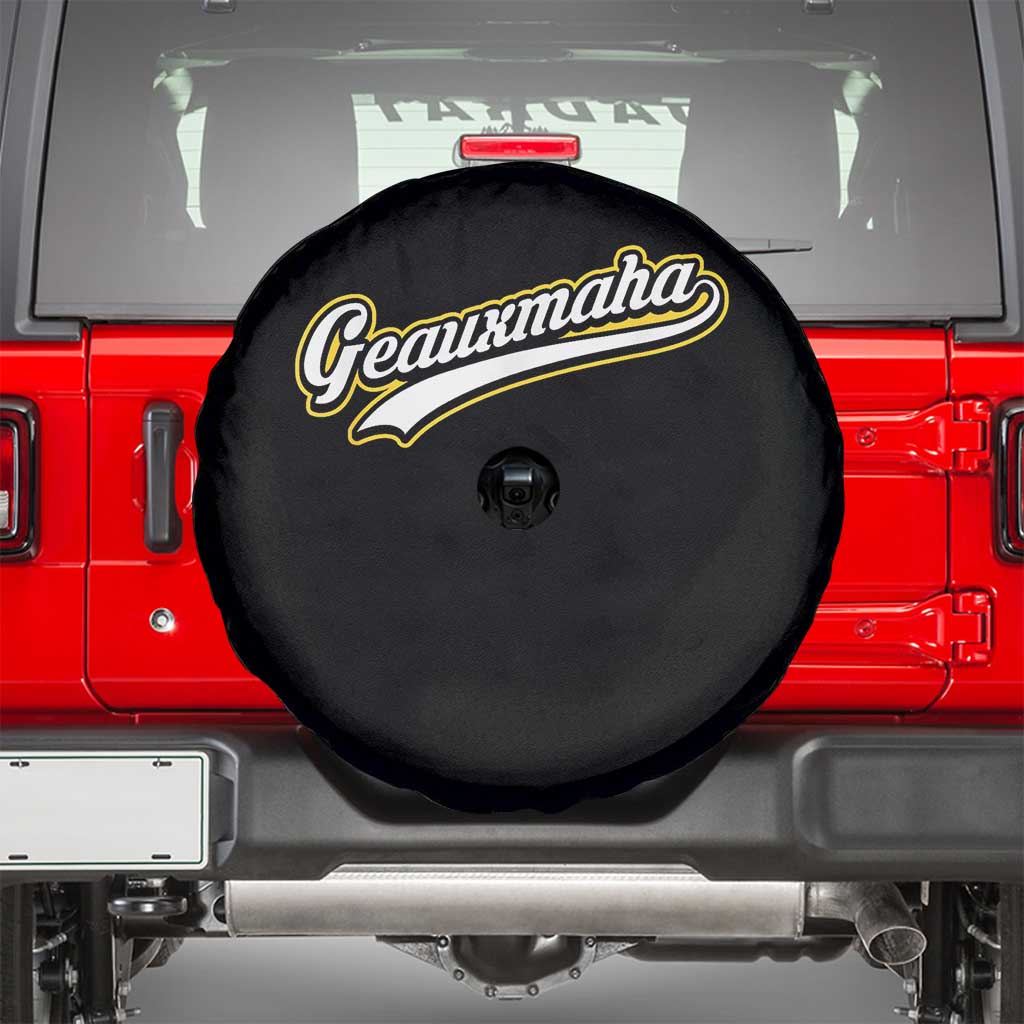 Geauxmaha Vintage Throwback Design Spare Tire Cover Purple and Gold Baseball Fan - Wonder Print Shop