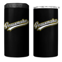 Geauxmaha Vintage Throwback Design 4 in 1 Can Cooler Tumbler Purple and Gold Baseball Fan - Wonder Print Shop
