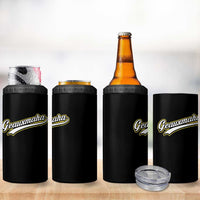 Geauxmaha Vintage Throwback Design 4 in 1 Can Cooler Tumbler Purple and Gold Baseball Fan - Wonder Print Shop