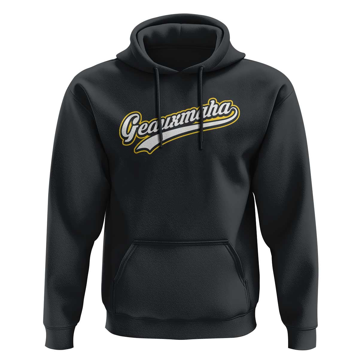 Geauxmaha Vintage Throwback Design Hoodie Purple and Gold Baseball Fan - Wonder Print Shop
