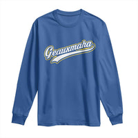 Geauxmaha Vintage Throwback Design Long Sleeve Shirt Purple and Gold Baseball Fan - Wonder Print Shop