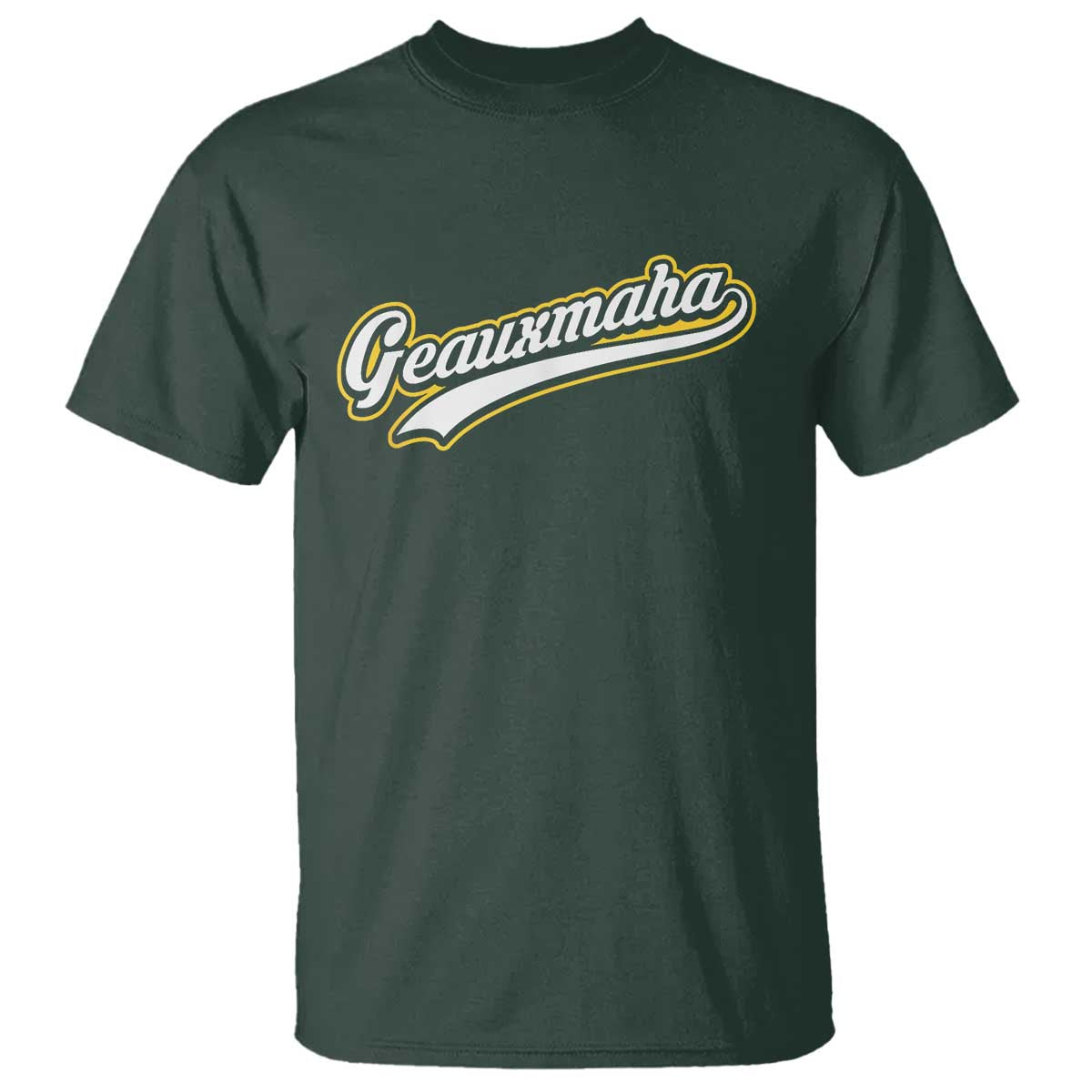 Geauxmaha Vintage Throwback Design T Shirt Purple and Gold Baseball Fan - Wonder Print Shop
