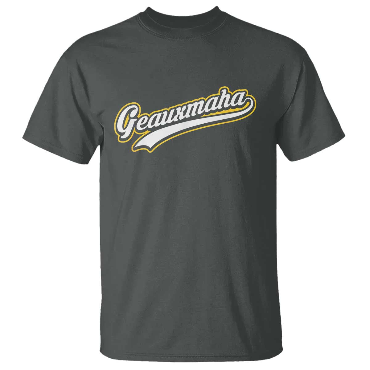 Geauxmaha Vintage Throwback Design T Shirt Purple and Gold Baseball Fan - Wonder Print Shop
