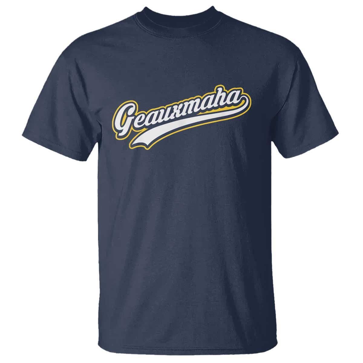 Geauxmaha Vintage Throwback Design T Shirt Purple and Gold Baseball Fan - Wonder Print Shop