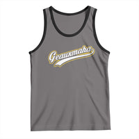 Geauxmaha Vintage Throwback Design Tank Top Purple and Gold Baseball Fan - Wonder Print Shop
