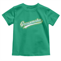 Geauxmaha Vintage Throwback Design Toddler T Shirt Purple and Gold Baseball Fan - Wonder Print Shop